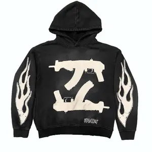 Men's Gothic Hoodie - Printed Sweatshirt Loose Casual Jumper, Long Sleeve, Streetwear Top, Wetsuit Menswear, Sold Motocross Black - Operator Classic Black Hooded Sweatshirt Pullover vacation outfits streetwear clothing Gamis deals for today outfits men