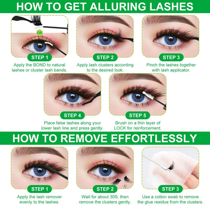 Fowendia Lashes Fox Cat Foxeyelash Eye | Waterproof Lash Clusters Kit C/D Curl DIY Extension Kit and Lash Clusters 8-18mm with Bond, Seal, Remover | Super Fine Invisible Band Lashes, Glue-Free Cat Eyelashes Lower Extensions dealsforyoudays