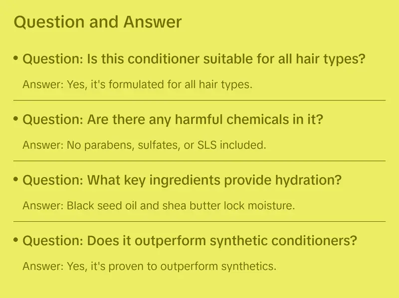 Noun Naturals Blackseed Conditioner Premium 100% COSMOS Organic Hydrating for All Hair Types with Brassicyl Valinate Esylate & Extracts | Salon grade performance powered by nature