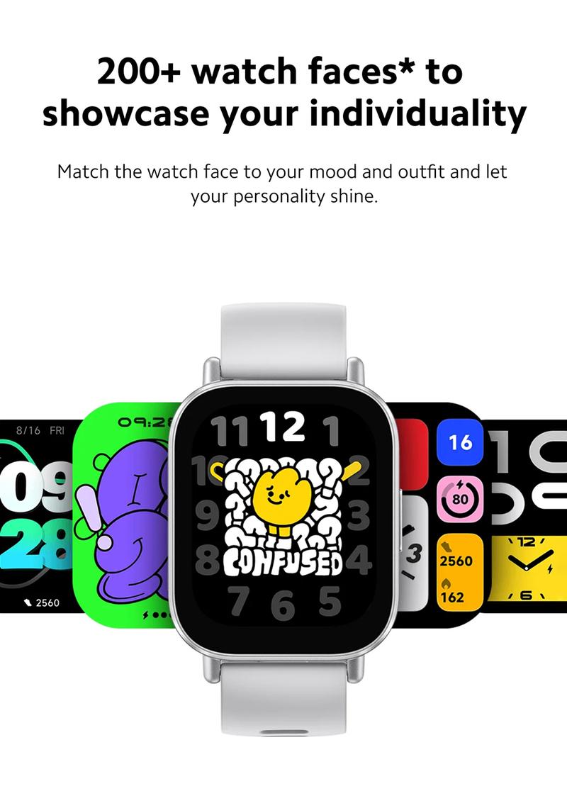 Xiaomi Redmi Watch 5 Active Smartwatch, 2.0" LCD Display, 18 Days of Battery Life, 140+ Sports Modes, 5ATM Waterproof, Bluetooth Calling Wearable Monitoring Resistance Smartphone Charging Screen Wristwatch