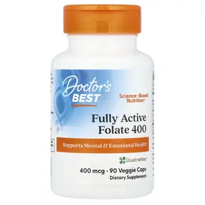 Doctor's Best Fully Active Folate 400, 400 mcg, 90 Veggie Caps