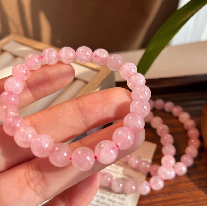 Pink Aura Bracelet for Love & Confidence | Genuine Stone | US Warehouse