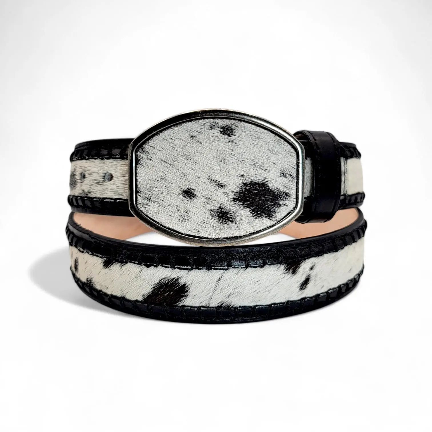 Men’s 2" Cowhide Hair Belt – Genuine Leather | Western Rodeo Style