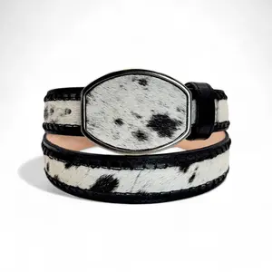 Men’s 2" Cowhide Hair Belt – Genuine Leather | Western Rodeo Style