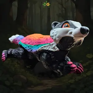 DG Vibrant Rainbow Flexi Badger | 3D Printed Articulated Fidget
