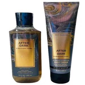 Bath & Body Works After Dark Men's 3-in-1 Hair, Face & Body Wash and Body Cream 2 Piece Set