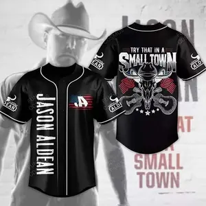 Try That In A Small Town Jason Aldean Baseball Jersey Shirt For Fan Men Women, Jason Aldean Baseball Jersey