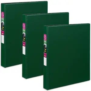 Avery Durable 3 Ring Binder, 1 Inch Slant Rings, 3 Green Binders (27253)
