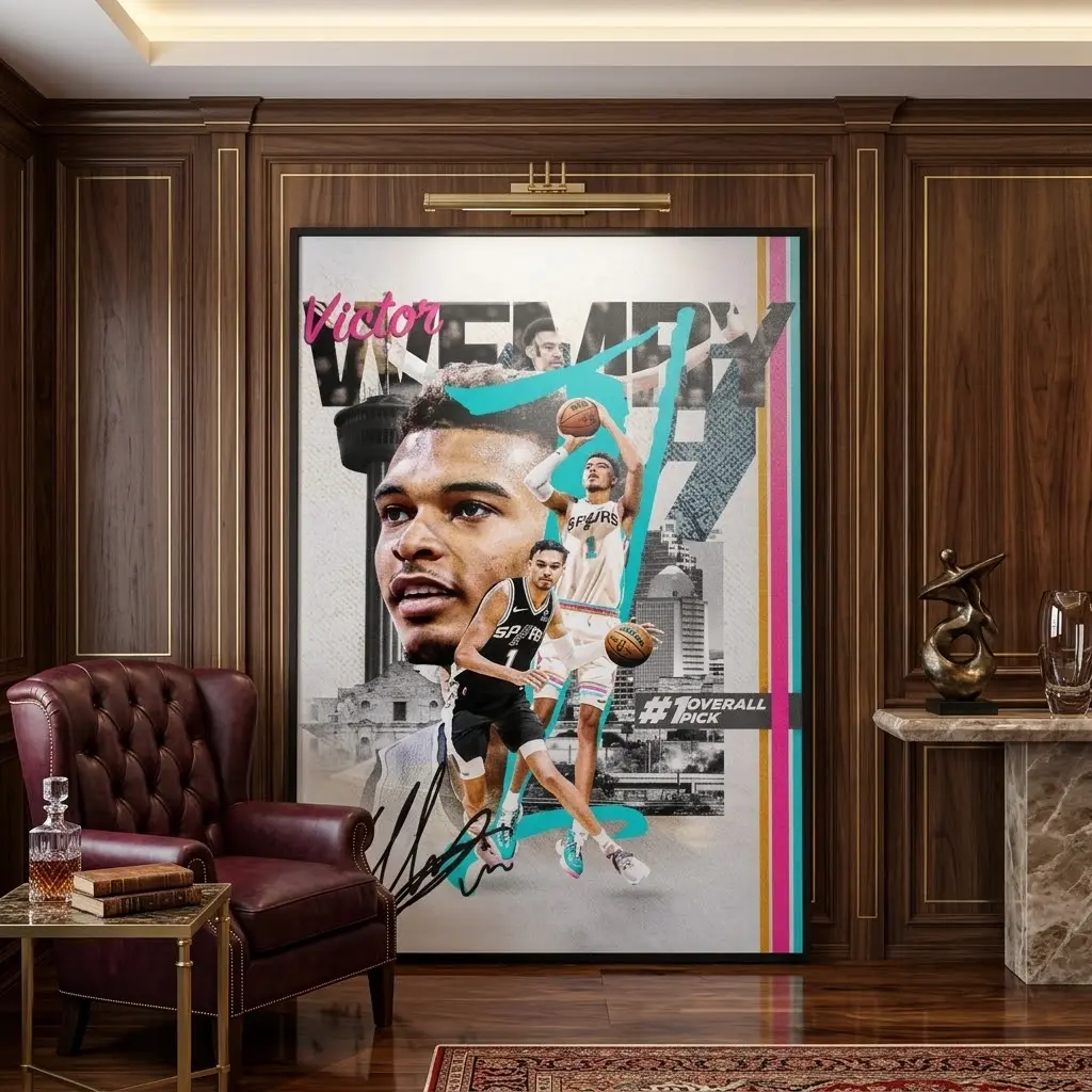 Victor Wembanyama Spurs Poster #1 Overall Pick NBA, No Frame