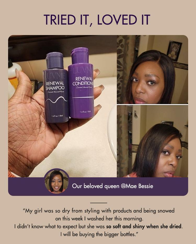 【LIVE ONLY Over$199, Get Free Set】LUVME WIG RENEWAL SYSTEM | Coconut Moisture & Effectively Cleans,Wig Renewal Shampoo & Conditioner Set | Luvme Hair Care Haircare Cleanser Cleansing