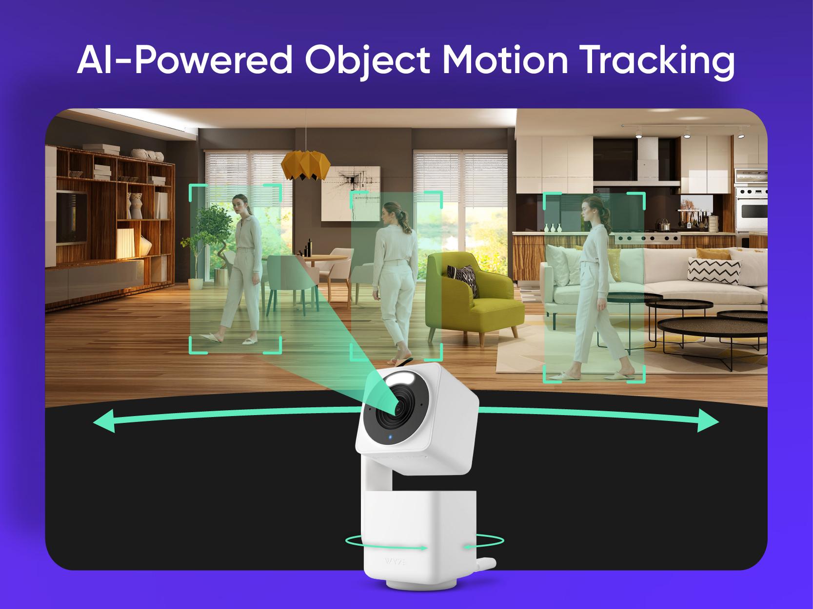 NEW! Wyze Cam Pan v4 - #1 Security Camera on TikTok goes 4K! Wired, Indoor/Outdoor Pan Tilt Zoom (PTZ), 360º Motion Tracking, Color Night Vision, WiFi