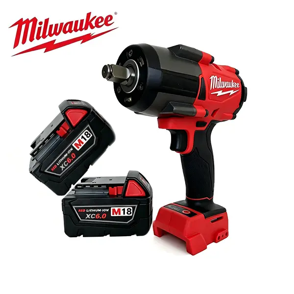 Milwaukee 18V 1/2” Brushless Compact Cordless Impact Wrench & Drill Kit, High Torque 1000 Nm Impact Tool with Anti-Slip Grip, LED Dark-Work Light for Tire Changes & Auto Repair, High Torque Impact