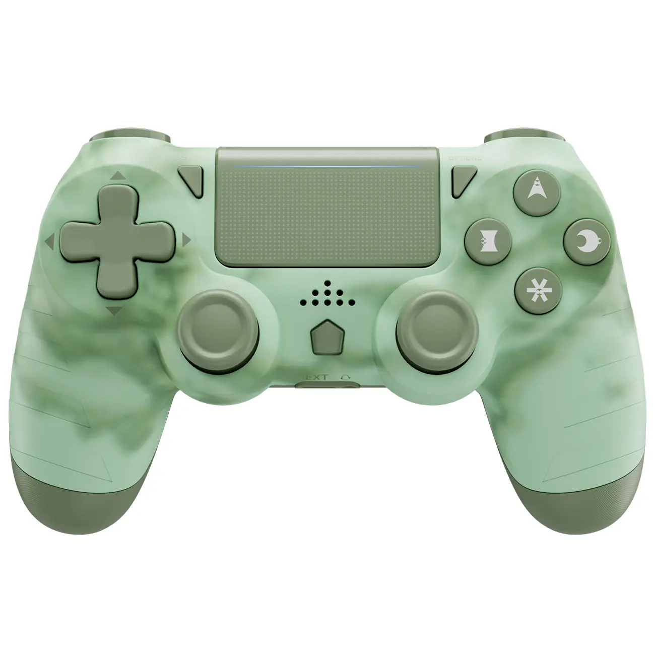 Wireless Game Controller, Compatible with PS4 Slim, PS4 Pro, Windows PC, Steam, with Dual Vibration, Touch Pad, 6-Axis Motion Control, Green