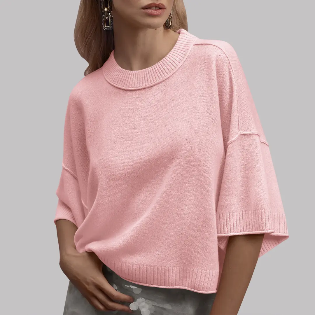 Saodimallsu Womens Short Sleeve Sweater Summer Oversized Cropped Sweaters Casual Crewneck Lightweight Knit Tops Knitwear Womenswear Knitting Bridal Bridal Bridal,back to school,back to school shopping,clothes for back to school,first day of school outfits