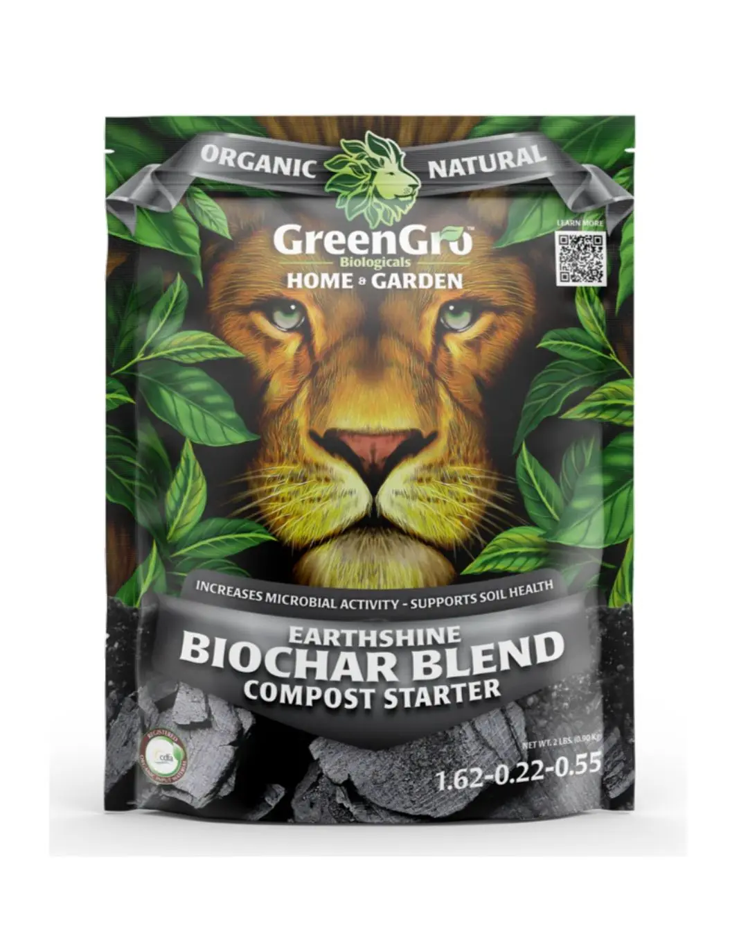 Earthshine Biochar Soil Amendment, Compost Tea Mix, Carbon Sequestration Solution, Top Dress Anytime Biochar Amendment for Garden Plant Care