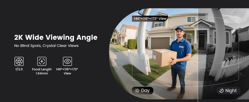 Smart Lock with Camera, 3-in-1 WiFi Doorbell Keyless Entry Door Lock, Deadbolt Lock for Front Door, Fingerprint, Keypad Code, App Control, IP65 Waterproof, BHMA, Support Alexa&Google Assistant