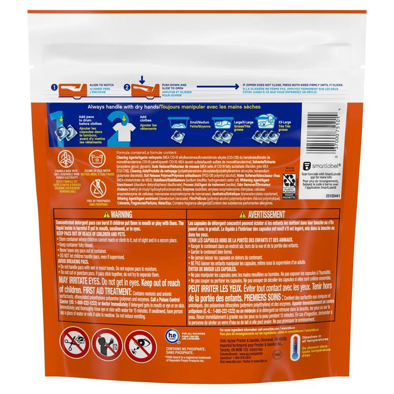 Tide PODS Laundry Detergent Packs, Ultra Oxi, 12 Count