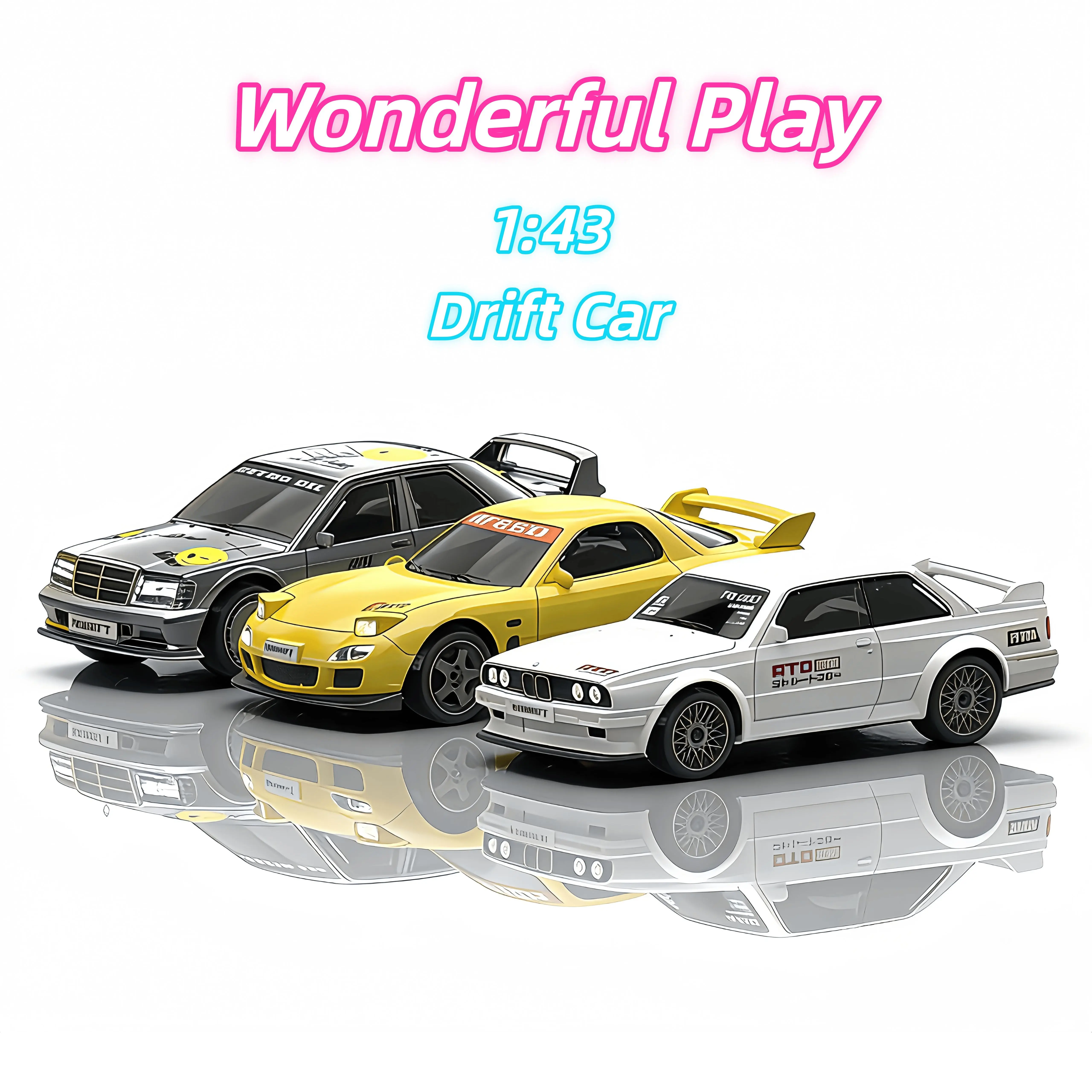 1:43 Mini 4WD RC Stunt Car - 2.4GHz Proportional Rechargeable Remote Control Toy Vehicle with Dual Tires, Adjustable LED Underglow, USB Charge, Batteries Built-In, Indoor Desktop Drift Car Gift for Kids and Boyfriends, None, 1/43 Mini Rc Drift Car
