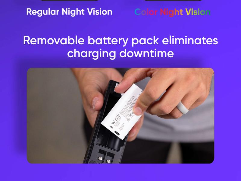 Wyze Duo Cam Doorbell — Battery + Wireless Smart Ring Doorbell Camera, Adhesive Mount, Head-and-Toe View, 2K Quality, 2-Way Talk, Color Night Vision