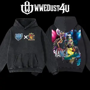 WWEDust4U Retro Vintage Limited Edition Crossover Hoodie Jade Cargill & Bianca Belair 100% Cotton Blend Pre-washed for Softness Classic Menswear