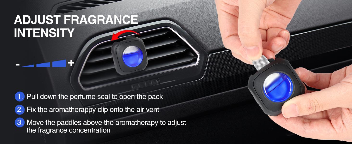 S ZEVO Car Air Freshener - Long Lasting 30 Day Fragrance Life with 6 Vent Clips for Up to 180 Days Freshness