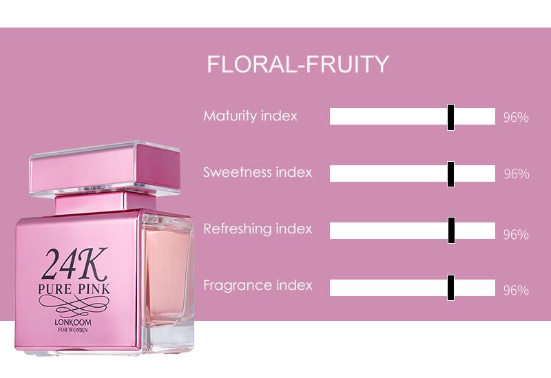 LONKOOM 24k Gold &Pink EDP Perfume for Women |Sweet Vanilla & Sweet Fruity Perfume| Long Lasting 6-8 hours  Fragrance