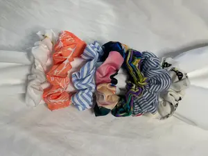 Satin, Rayon, Cotton Scrunchie, Oversize Mini Scrunchies, Ponytail Elastic Hair Tie, Handmade Scrunchie