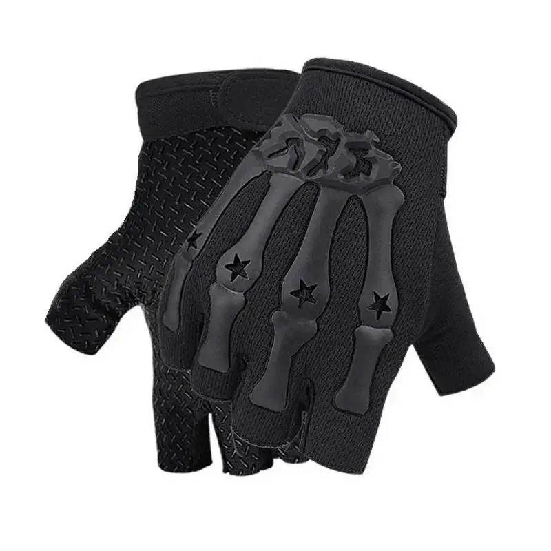 Half Finger Cycling Gloves, 1 Pair Engineered Non-slip Grip Breathable Snug Fit Control Tactile Feedback Keeping Hands Dry Gloves, Outdoor Athletic Sports Gloves for Motorcycle Cycling & Climbing & Hiking & Hunting