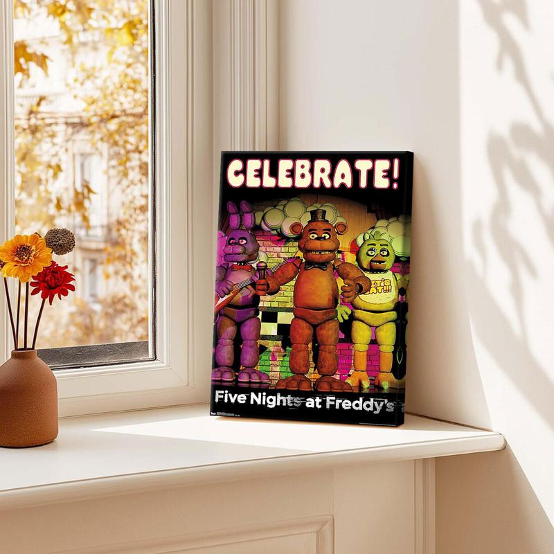 Five Nights At Freddy's Celebrate Wall Poster - Home Decor Art - Gift Idea