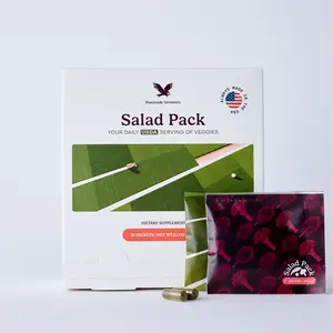 Stateside Growers Salad Pack Capsules for Digestive Health & Daily Greens - with Organic Ingredients -  Spinach, Kale & Broccoli