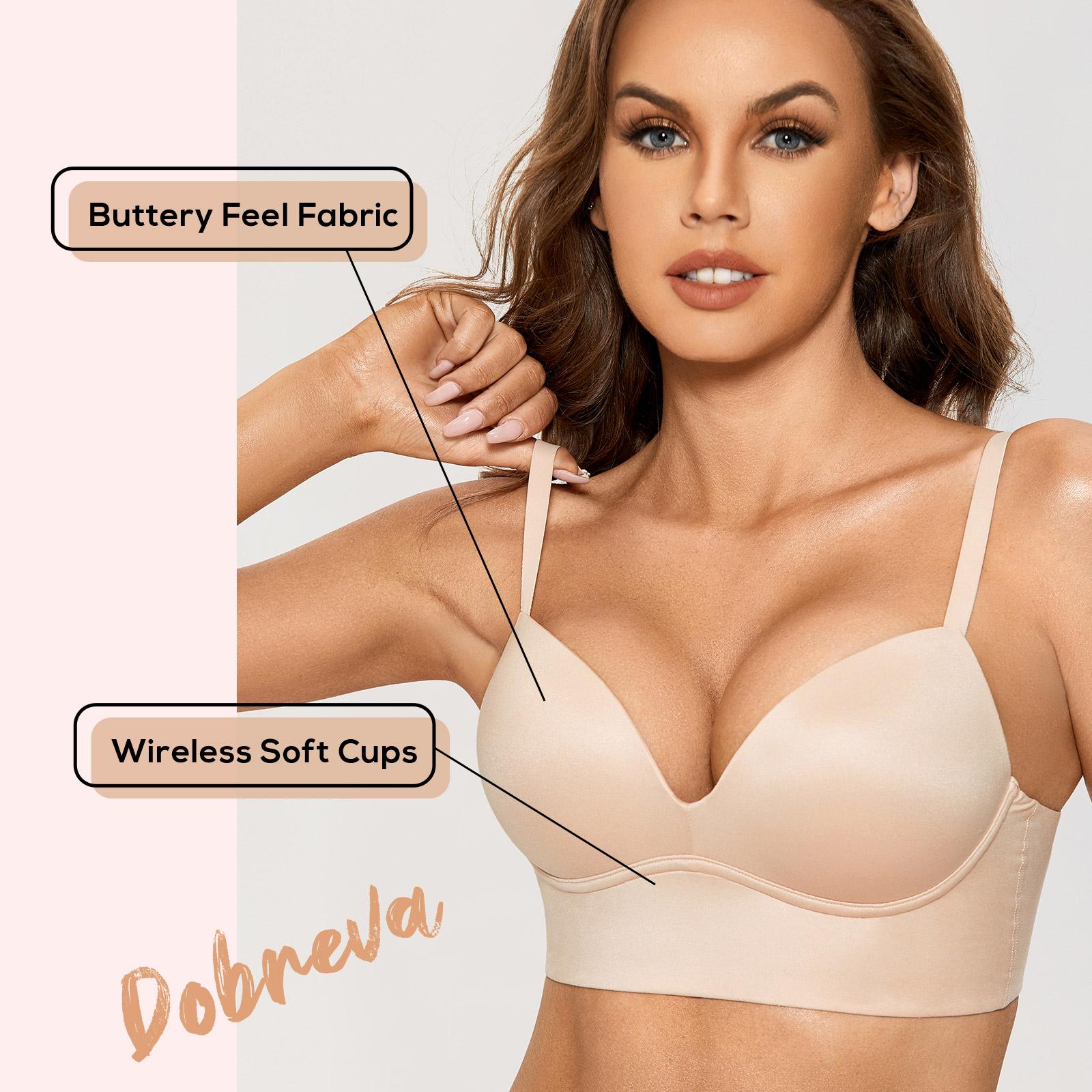 Women's Push Up Wireless Bra Padded T Shirt Bras No Underwire Plunge Bralette SpringStatements