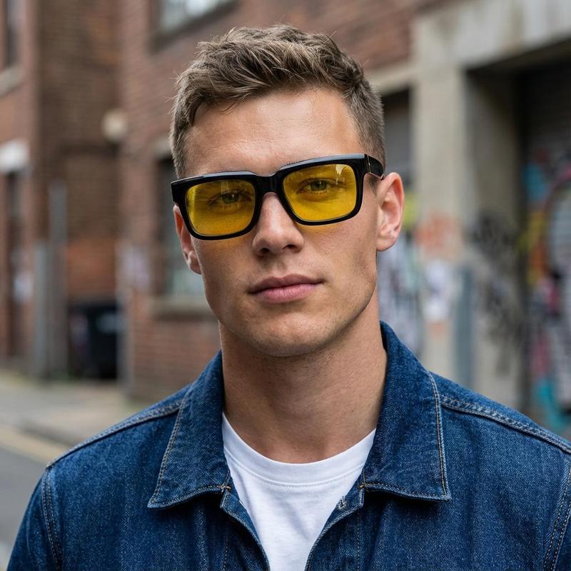 ZENOTTIC Retro Polarized Sunglasses,Luxury Rectangle Thick Frame,UV400 Protection, Simple Design Fashion Daily Accessories For Travel Party Beach