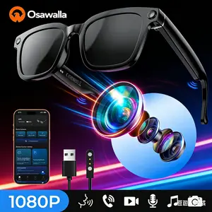 Ai Smart Glasses with Camera,8MP HD 1080P Camera Glasses for Men Women,Video Recording Glasses with Audio, Translation Sunglasses,Voice Assistant, Open-Ear Audio for Travel, Meetings & Vlogging