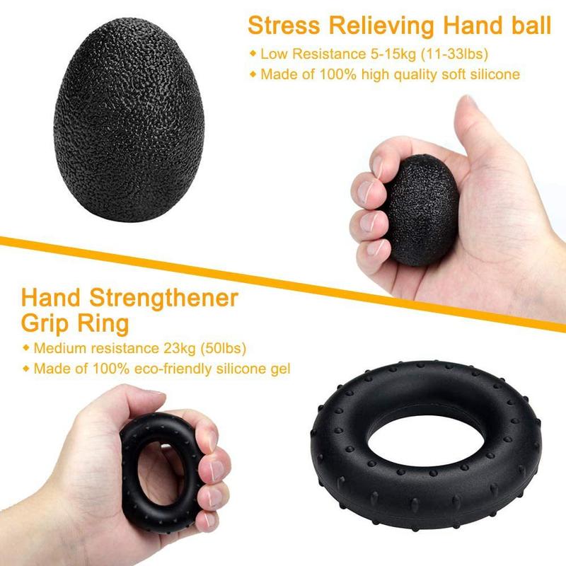 Adjustable Grip Set Hand Trainer Grip Ring Finger Exerciser Combination Fitness Supplies Five-piece Set (Free Storage Belt) Resistance Kit