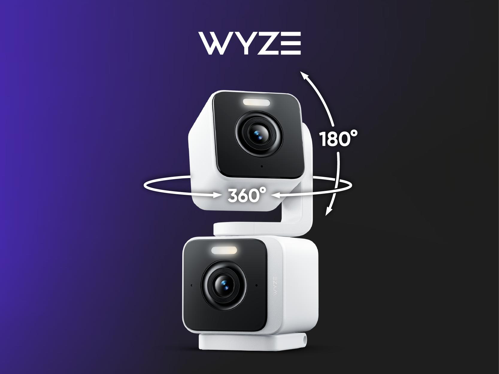 Wyze Duo Cam Pan — Wired 2K Dual Security Camera, Indoor/Outdoor, Pan Tilt Zoom (PTZ) w/ 360° Motion Tracking, Color Night Vision, 2 Camera Surveillance, Siren, Spotlight, 2-Way Audio, Works with Alexa & Google Assistant