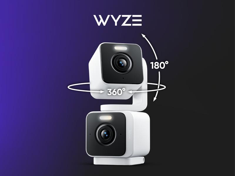 Wyze Duo Cam Pan — Wired 2K Dual Security Camera, Indoor/Outdoor, Pan Tilt Zoom (PTZ) w/ 360° Motion Tracking, Color Night Vision, 2 Camera Surveillance, Siren, Spotlight, 2-Way Audio, Works with Alexa & Google Assistant