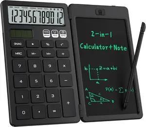 NEWYES Desk Calculator, AB0606 with Erasable LCD Notepad, Desktop Basic Calculators for Middle School Cute Pocket Simple Calculator Office Desk Accessories Supplies Home Office Essential Big Button