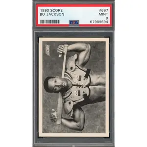 Bo Jackson 1990 Score Bat on Shoulders Baseball Card #697 PSA 9