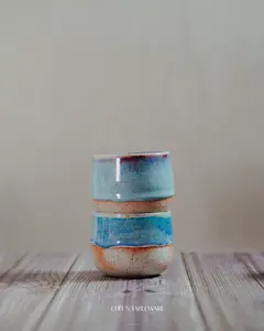 Handmade Ceramic Espresso Cup – Ocean Blue Glaze Pottery Mug
