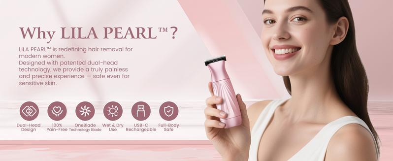 Akunbem Bikini Trimmer for Women – 2-in-1 Dual-Head Electric Shaver, Painless & Waterproof, Perfect for Face, Bikini, Arms & Legs