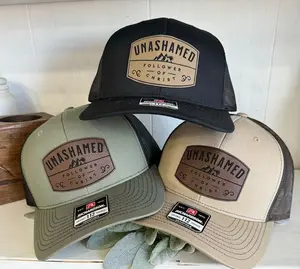 Unashamed Follower of Christ Christian Richardson Leatherette Patch Hat