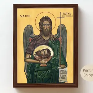 Saint John the Baptist Icon: Orthodox Forerunner Art, Byzantine Religious Print