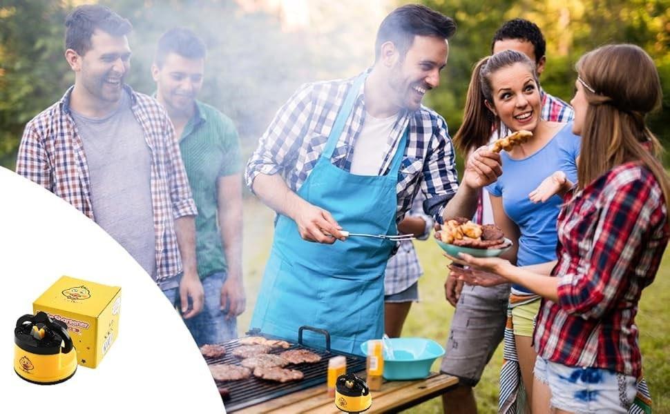 TikTokShop Mini Suction Cup Knife Sharpener, Adsorbable Tungsten Steel Manual Sharpening Tool, Compact & Easy to Use for Kitchen Knives & Fruit Knives