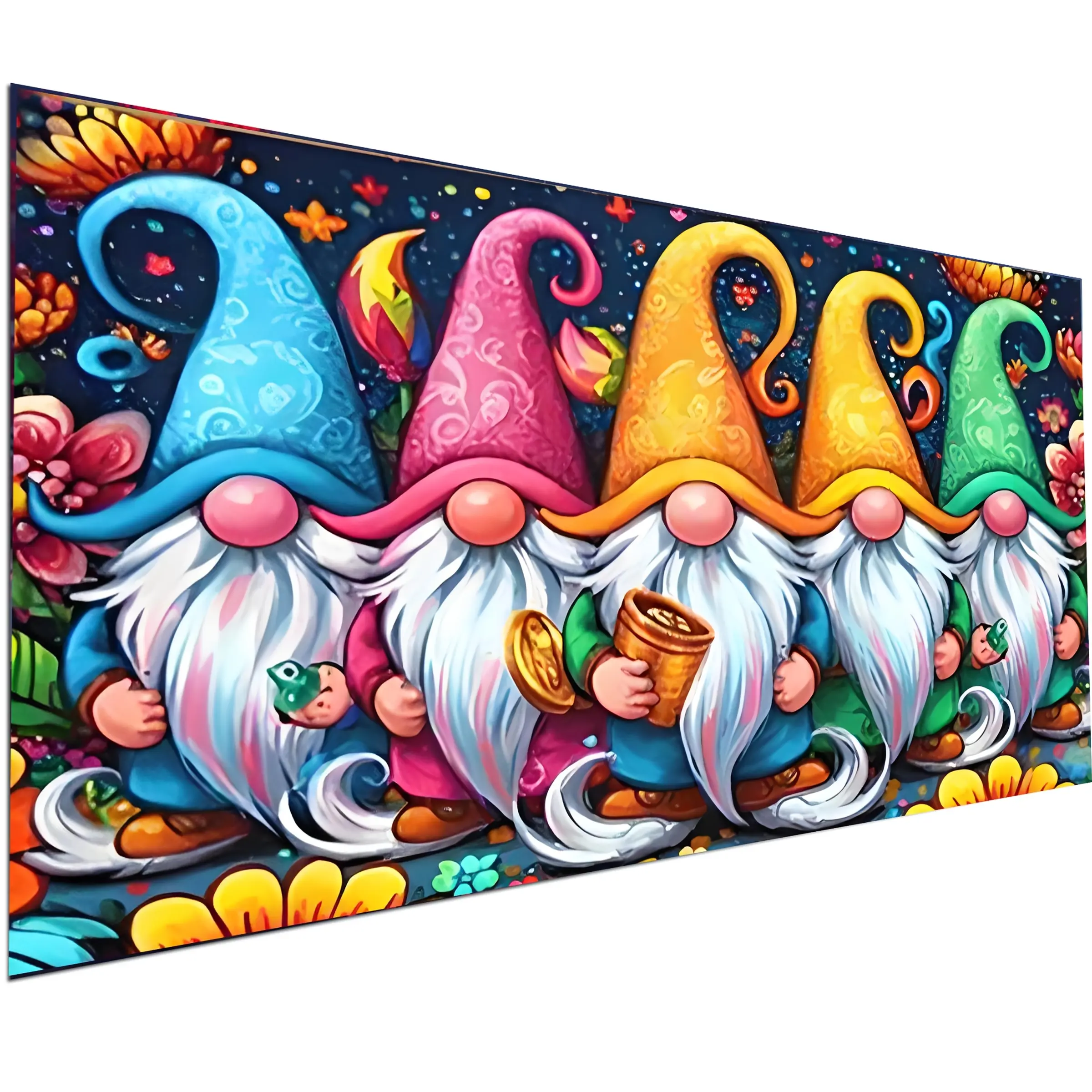 Large Size Vibrant Gnomes Diamond Painting Kits for Adults, DIY 5D Diamond Art Kits Full Drill Diamond Dots Paintings with Diamonds Gem Art and Crafts Home Decor 32x16inch summerwins