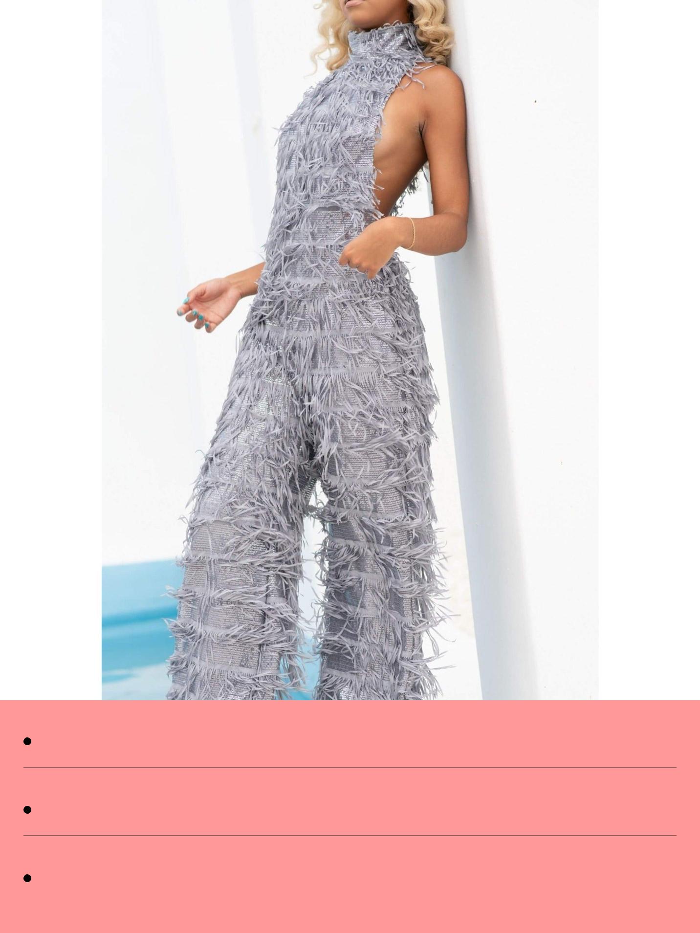 Show Off Silver Fringe Jumpsuit
