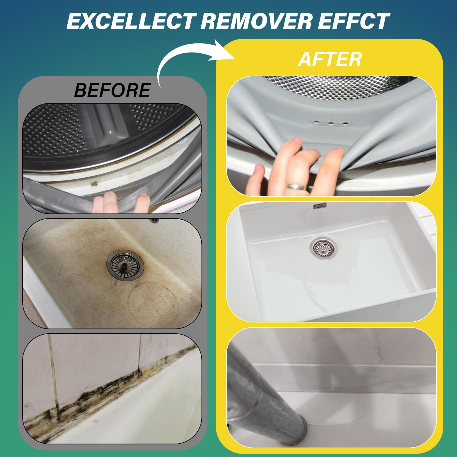 BUBCLEAN Mold Remover Gel with Scrub Brush – Heavy Duty Mildew Stain Cleaner for Washer Gasket, Shower Caulk, Tile Grout & Bathroom – 7 Fl Oz, 1 Pack