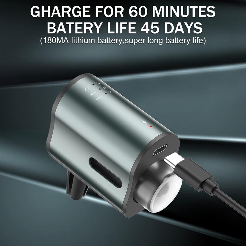 Smart Car Air Freshener: Three-Level Scent Control, Portable Waterless Diffuser, Aromatherapy with 3*10ML Natural Scents