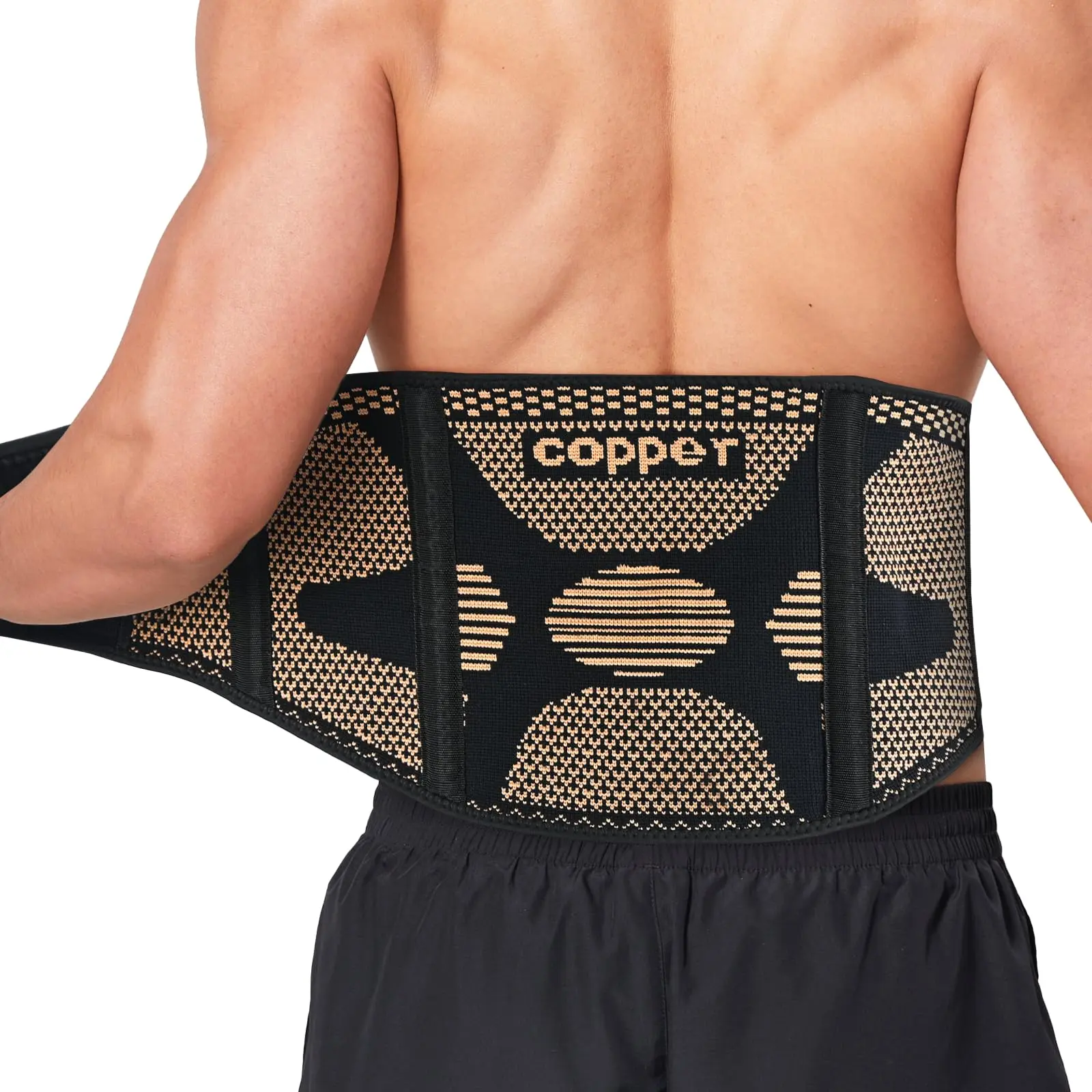 Breathable Copper Lower Back Brace – Unisex Lumbar Support for Pain Relief Fits Herniated Disc Sciatica Scoliosis Perfect for Heavy Lifting