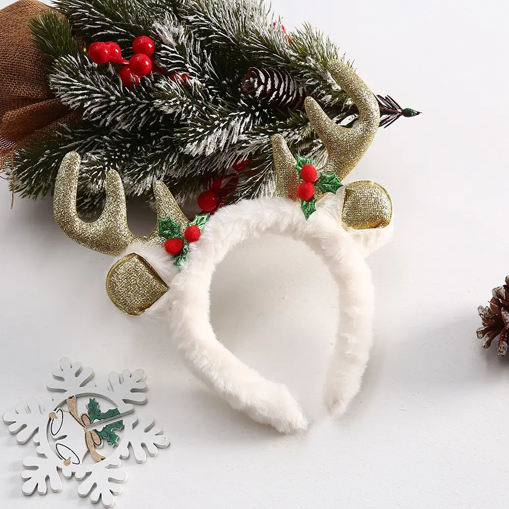 Cute Plush Antler Headband For Christmas Party Party