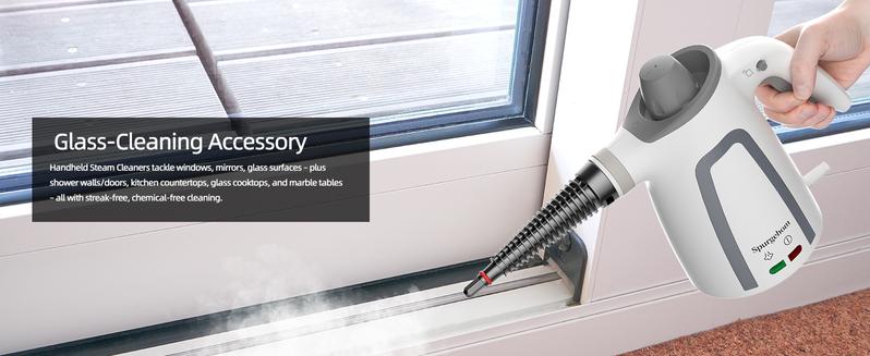 Spurgehom Fast Heating 1050W Steam Cleaner with High Pressure - 11-in-1 Portable Steamer & 8 Tools for Deep Cleaning Floors, Cars, Windows, Safety Lock for Hassle-Free Home Care